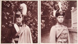 Colonel-in-Chief of Russian Lancers: the Empress of Russia, and Colonel-in-Chief of Russian Hussars: the Grand-Duchess Olga by Russian Photographer